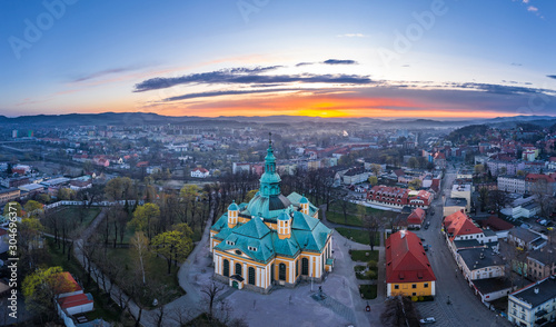 Jelenia Góra z drona.