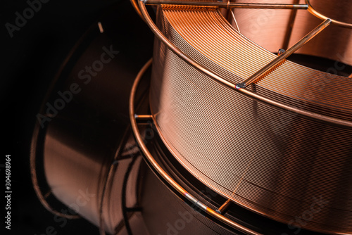 Bild auf Leinwand copper cable factory