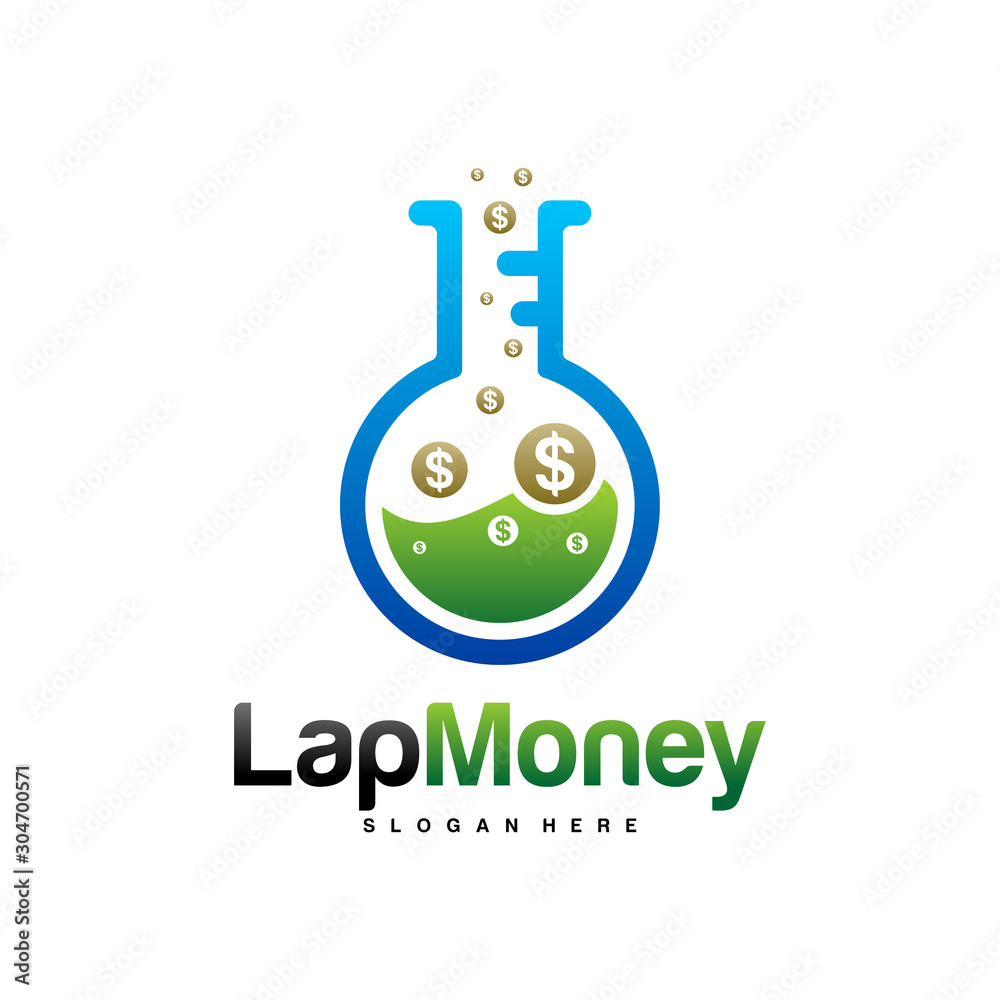 Money Lap Logo Design Vector concept. Lap Money Logo Template. Icon Symbol. Illustration Money Lap Logo Design Vector concept. Lap Money Logo Template. Icon Symbol. Illustration