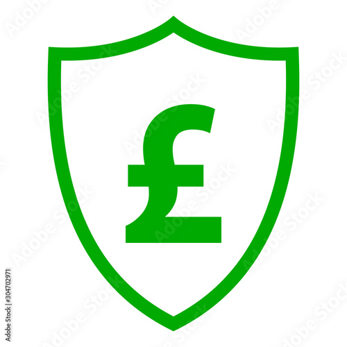 Britisches Pfund und Schild