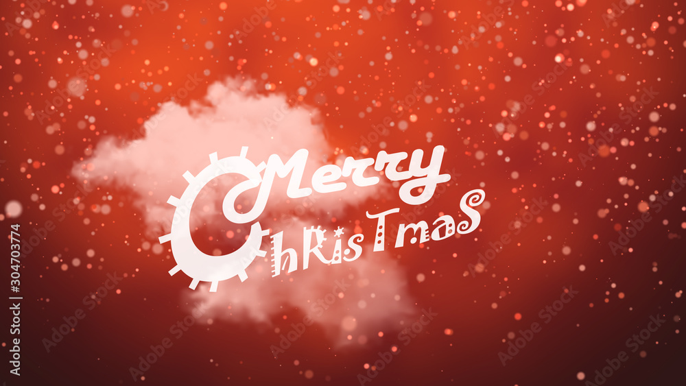 Merry Christmas text on red background Merry Christmas text on red background