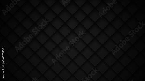 Black background, Abstract geometric square design on texture wall. Vector illustration. eps 10