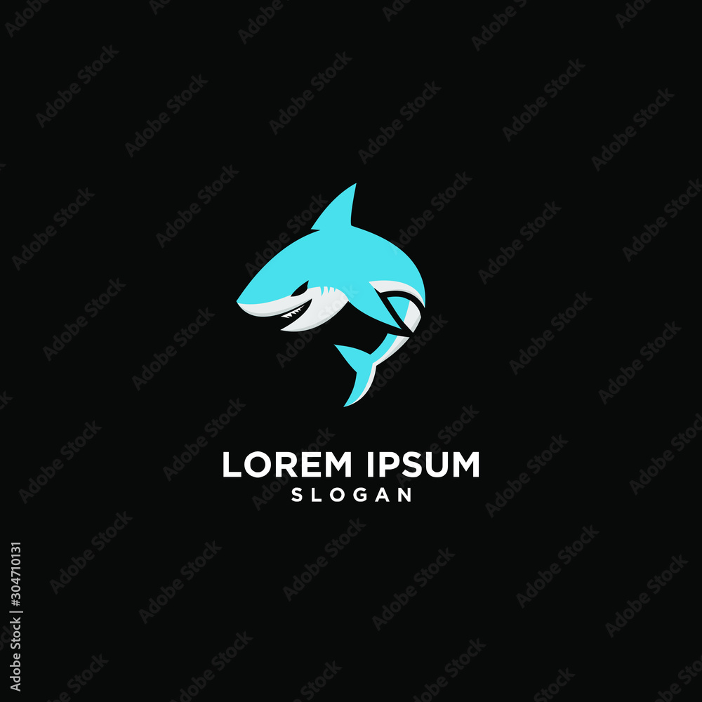 blue shark fish predator logo icon design vector illustration blue shark fish predator logo icon design vector illustration