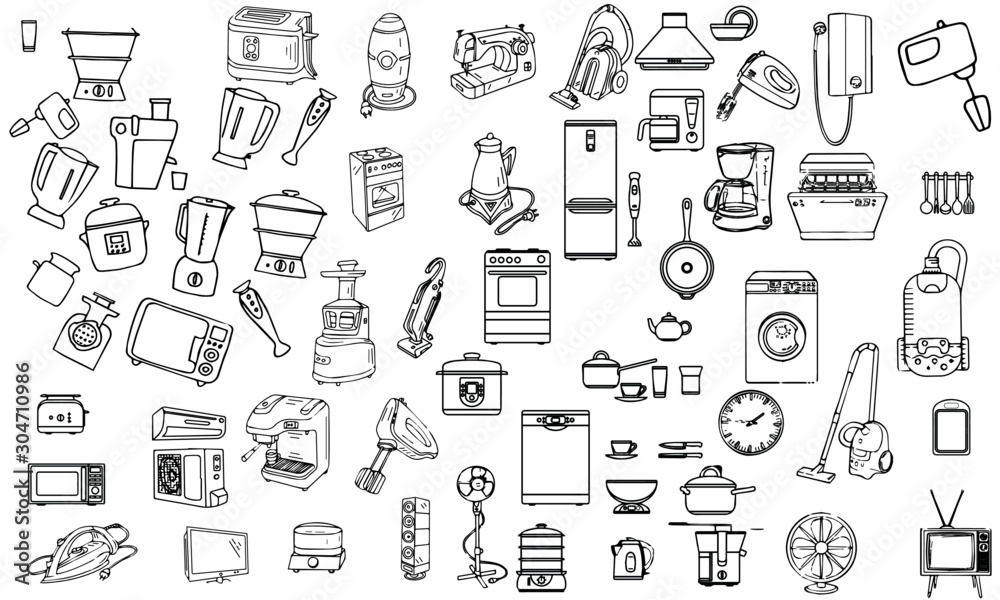 appliances icon set appliances icon set