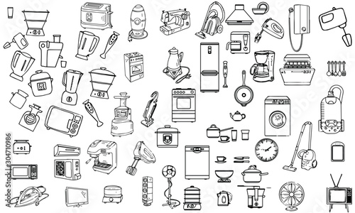 appliances icon set
