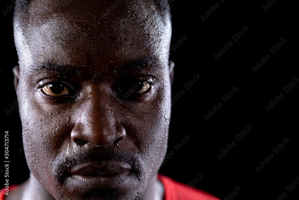 Athletic man after exercise Athletic man after exercise