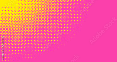 Pink halftone pop art background abstract vector comics style blank layout template with clouds beams and isolated dots pattern. For sale banner for your designe 1960s. with copy space eps10