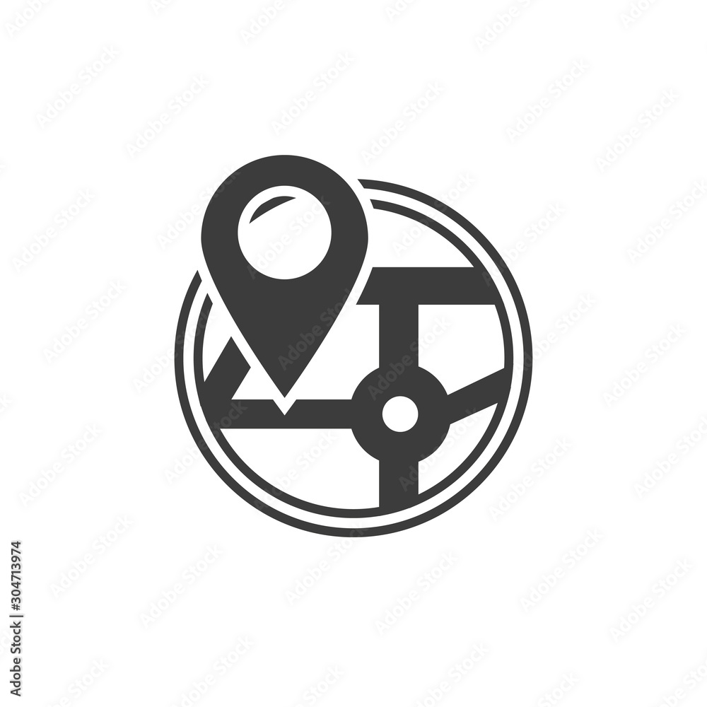 symbol map vector icon on white background symbol map vector icon on white background