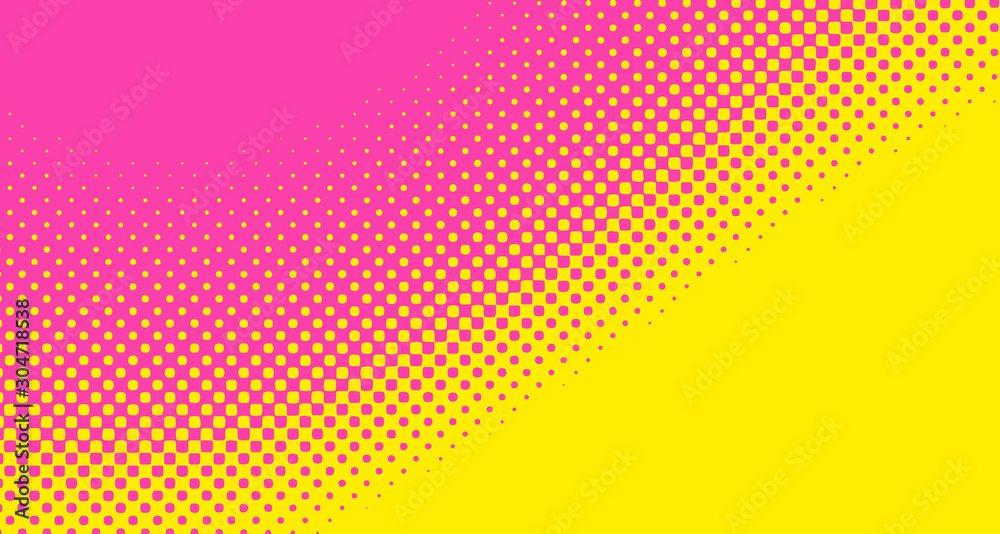 Pink halftone pop art background abstract vector comics style blank layout template with clouds beams and isolated dots pattern. For sale banner for your designe 1960s. with copy space eps10 Pink halftone pop art background abstract vector comics style blank layout template with clouds beams and isolated dots pattern. For sale banner for your designe 1960s. with copy space eps10