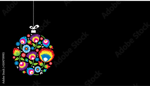 Łowicki motyw na Boże Narodzenie