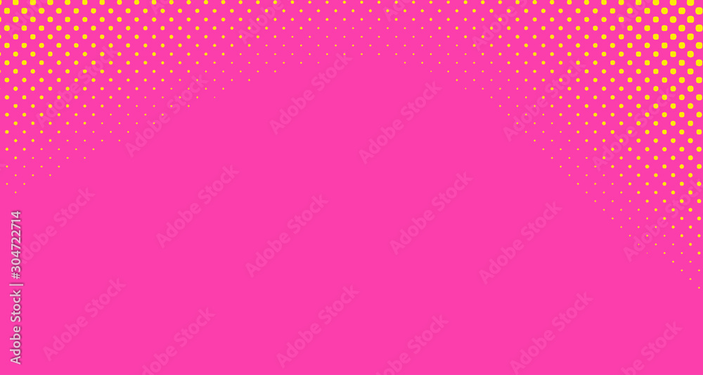 Pink halftone pop art background abstract vector comics style blank layout template with clouds beams and isolated dots pattern. For sale banner for your designe 1960s. with copy space eps10 Pink halftone pop art background abstract vector comics style blank layout template with clouds beams and isolated dots pattern. For sale banner for your designe 1960s. with copy space eps10