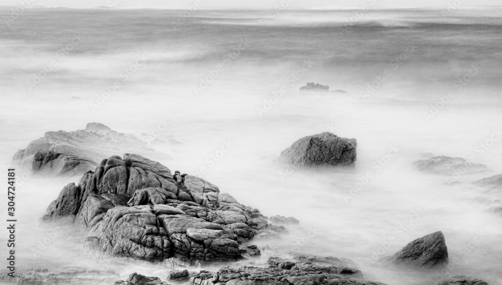 Waves and rocks in the Atlantic, Galicia, Spain
