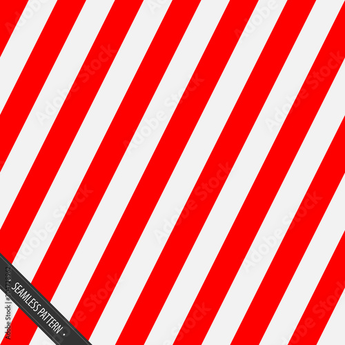 Seamless Wrapping Paper Pattern. Red and White Slanting Lines | EPS10 Vector