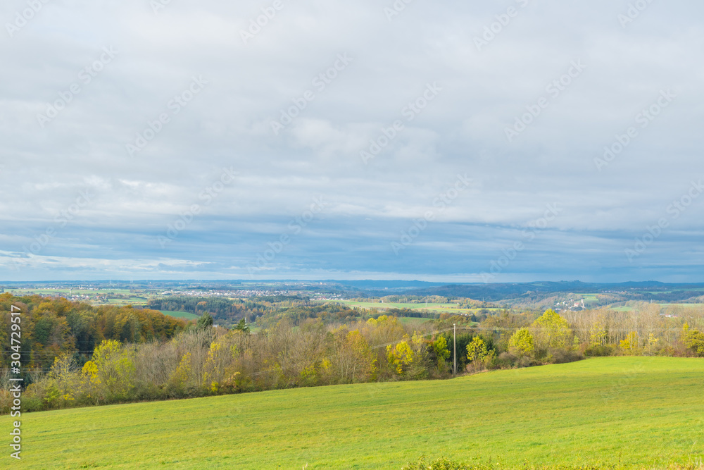 Beautiful view of the Swabian landscape in Ostalbkreis in Baden-Wuerttemberg.Swabian Alb n the south of the state.