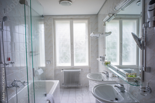 White modern bathroom