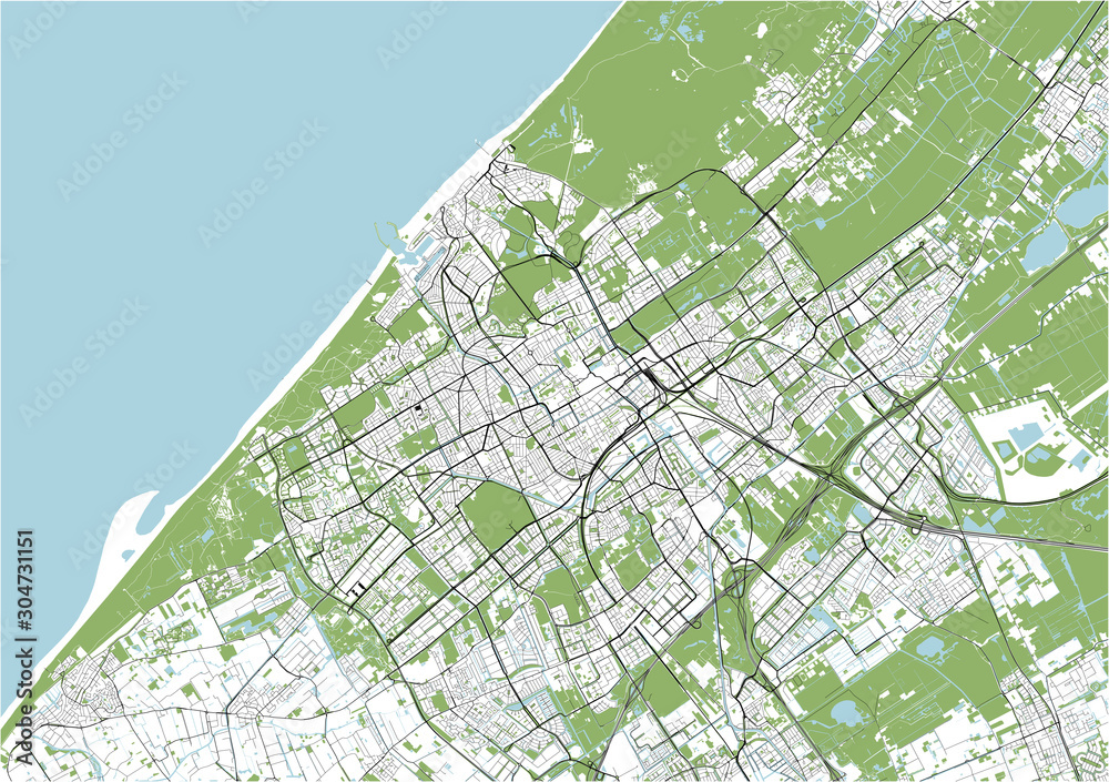 Fototapeta premium mapa miasta Hagi, Den Haag, Holandia