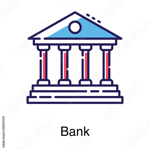 Bank Building Vector 