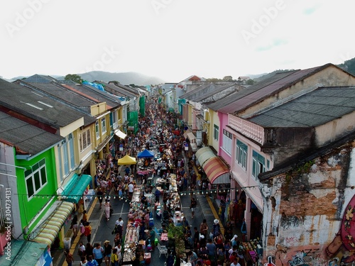 Bild auf Leinwand Walking street old Phuket town