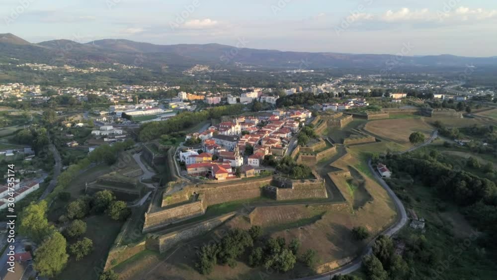 Aerial view of Fortified town, Valença do Minho, Portugal Aerial view of Fortified town, Valença do Minho, Portugal