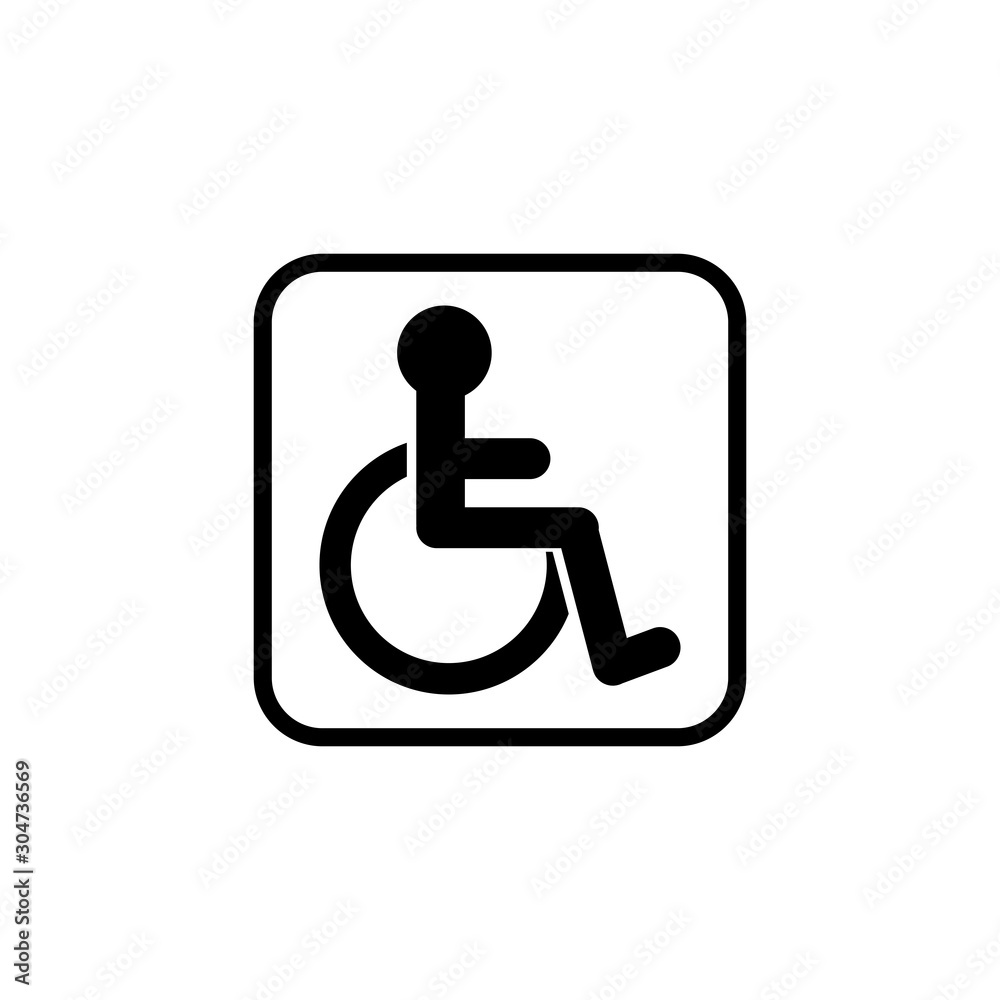 disable wheelchair icon vector design symbol disable wheelchair icon vector design symbol