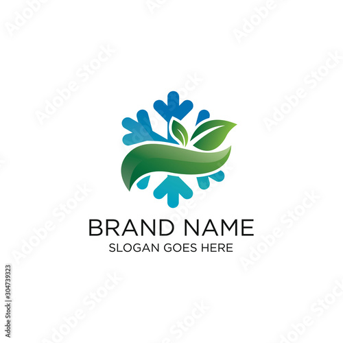 Creative and modern frozen food logo design template vector eps for use food business purpose