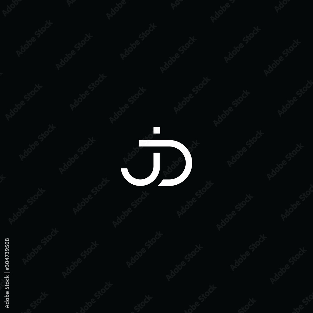DJ JD logo initial letter design DJ JD logo initial letter design