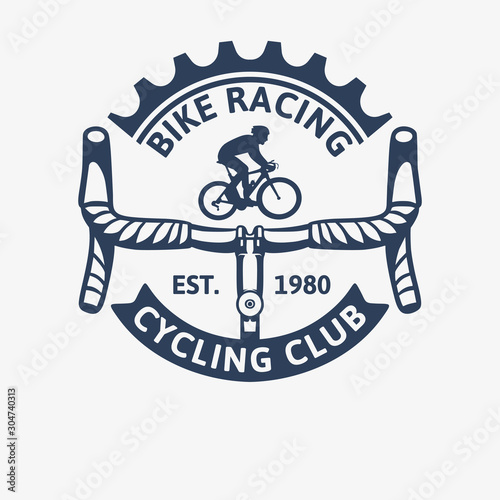 Bike racing cycling club vintage logo template illustration