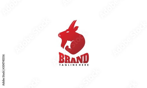 Goat logo icon design vector, design concept illustration. Capricorn, silhouette, abstract, agriculture, animal, art, background, black, business, cartoon