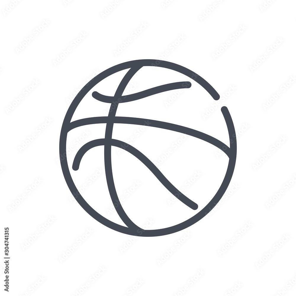 Basketball line icon. Sport ball vector outline sign. Basketball line icon. Sport ball vector outline sign.