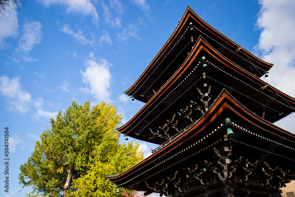 観光地高山市の国分寺の風景 観光地高山市の国分寺の風景