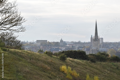 Views of Norwich, Norfolk, UK, from Mousehold Heath.