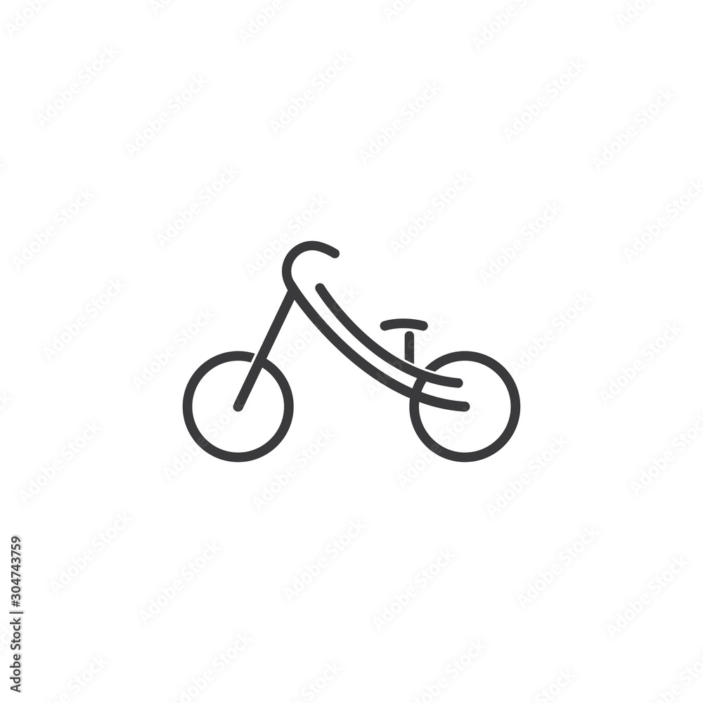 Bicycle. Bike icon vector. Cycling concept. Sign for bicycle path Isolated on white background.
