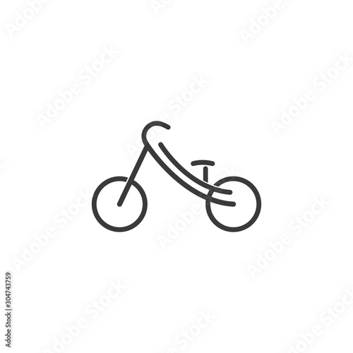 Bicycle. Bike icon vector. Cycling concept. Sign for bicycle path Isolated on white background.