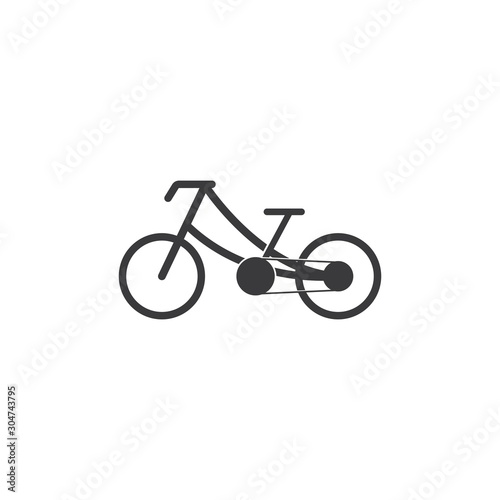 Bicycle. Bike icon vector. Cycling concept. Sign for bicycle path Isolated on white background.