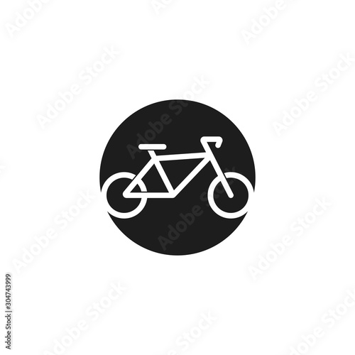 Bicycle. Bike icon vector. Cycling concept. Sign for bicycle path Isolated on white background.