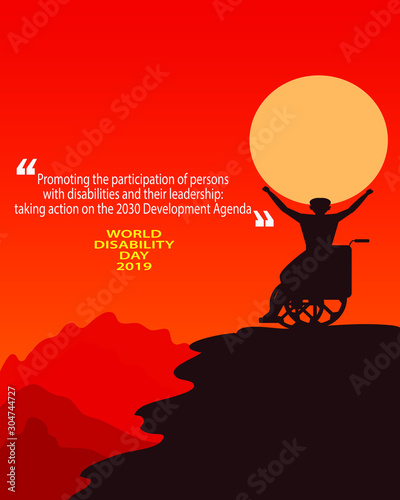 3rd December celebrate International day for people with disability illustration  