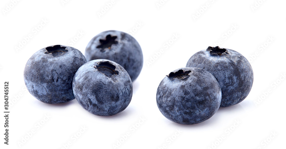 Blueberries Isolated on White Background. Macro. Blueberries Isolated on White Background. Macro.