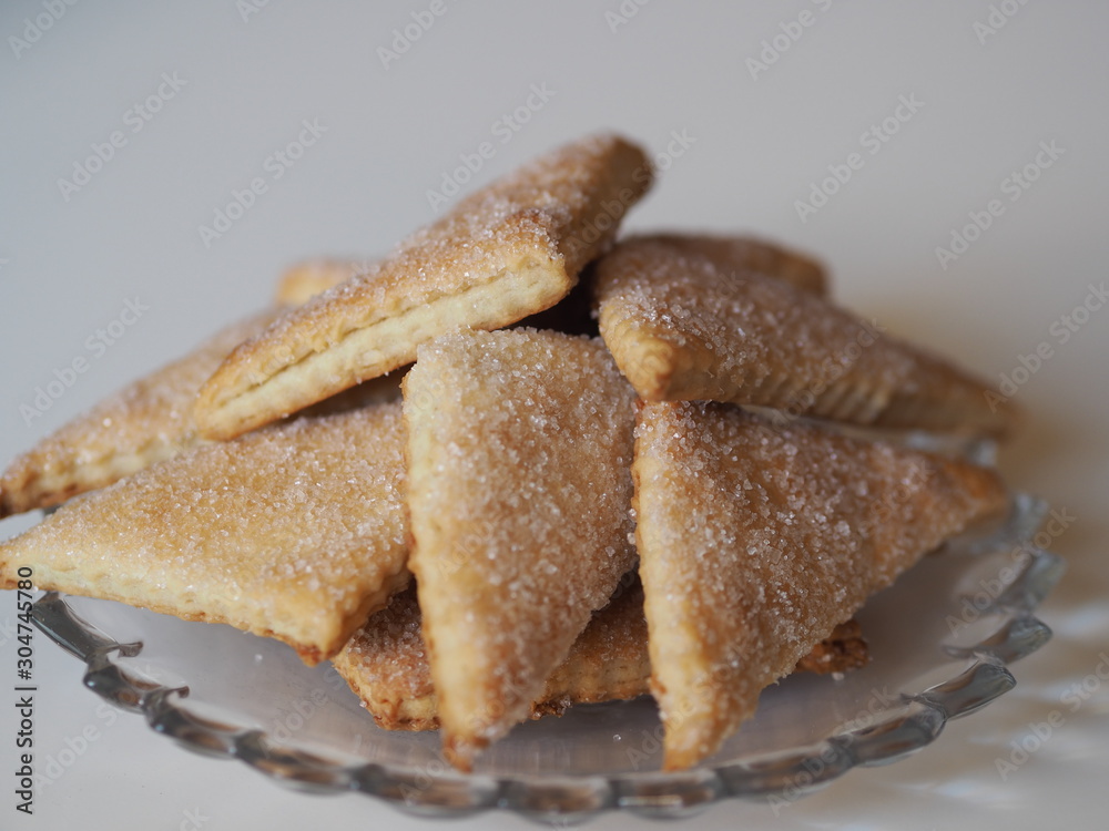 shortbread biscuits with sugar on a wooden rustic table shortbread biscuits with sugar on a wooden rustic table