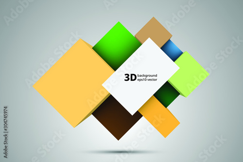 3D background, abstract frame eps10 vector. Free Download 3D background, abstract frame eps10 vector. - GFXLoad