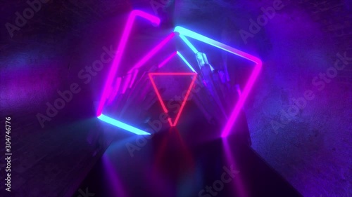 Wallpaper Mural POPULAR abstract seamless background blue purple spectrum looped   animation fluorescent ultraviolet light 4k glowing neon line Abstract   background web neon box pattern LED screens projection techno Torontodigital.ca