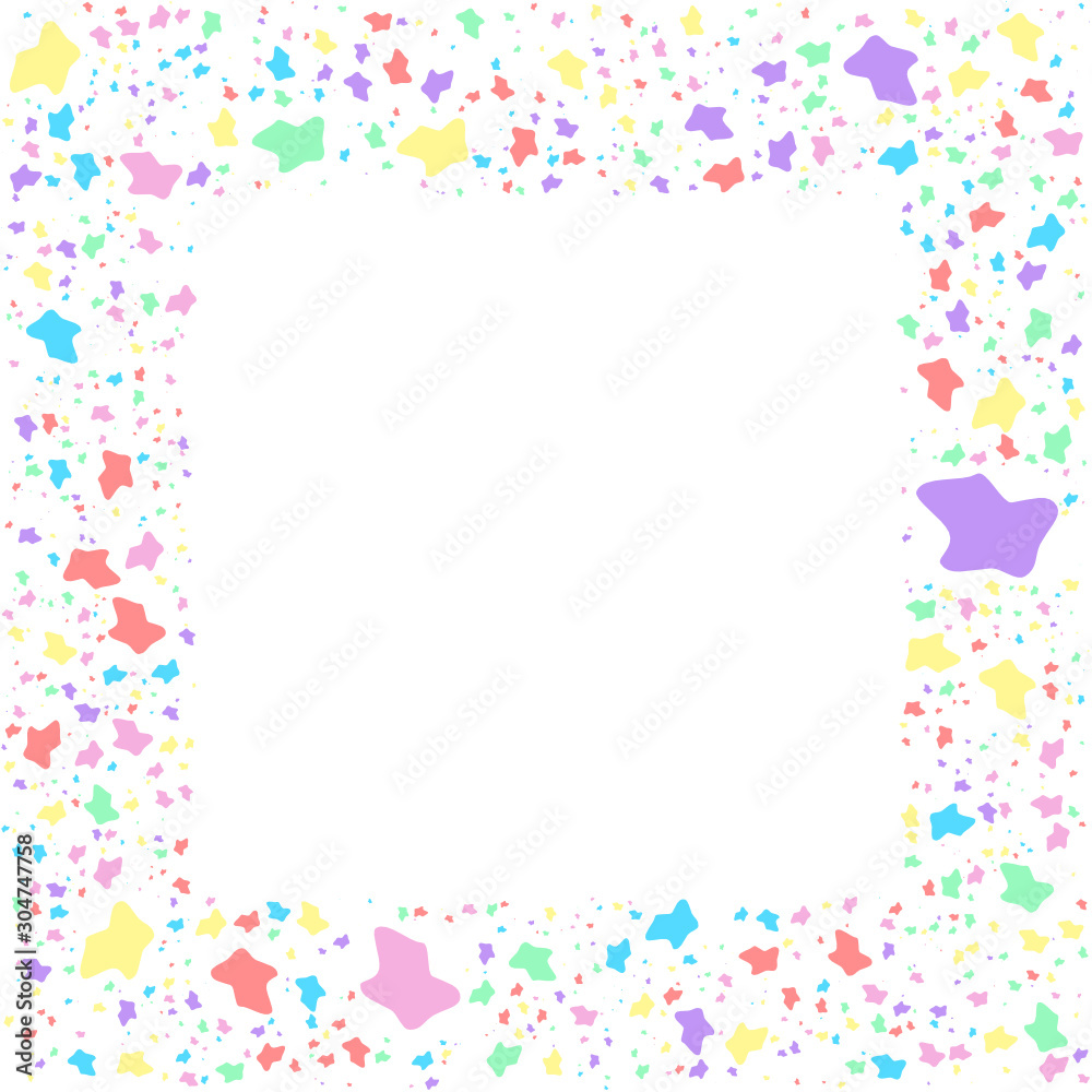 Bright colorful frame with shapes