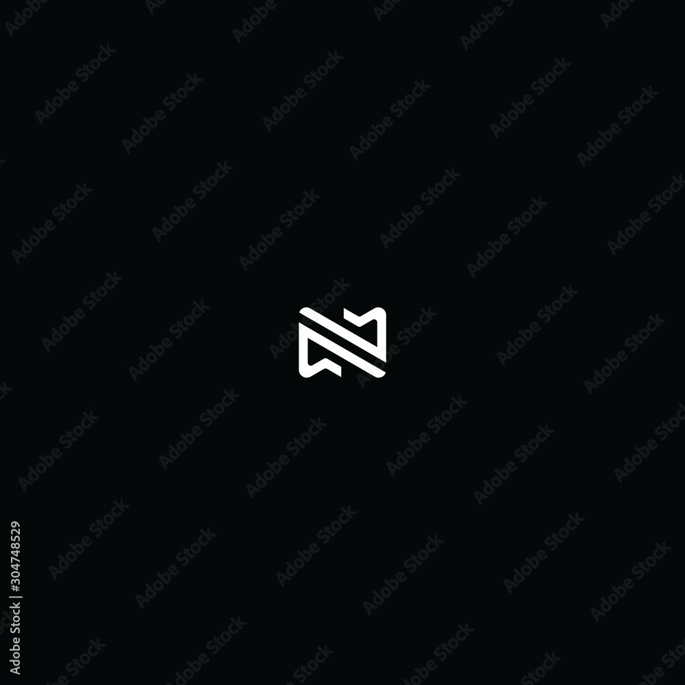 N monogram logo initial letter design N monogram logo initial letter design