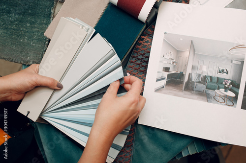 Interior design concept. Designer and project.