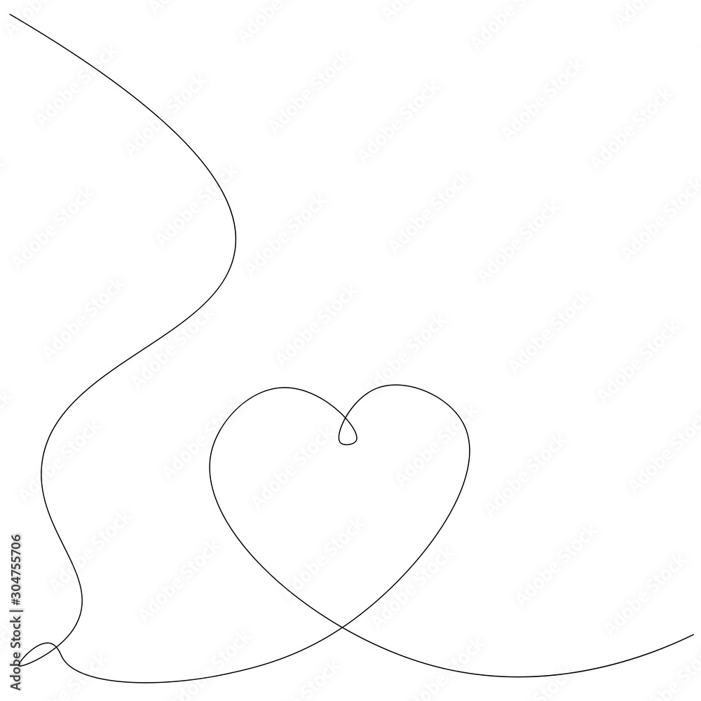 Valentine day background with heart love vector illustration