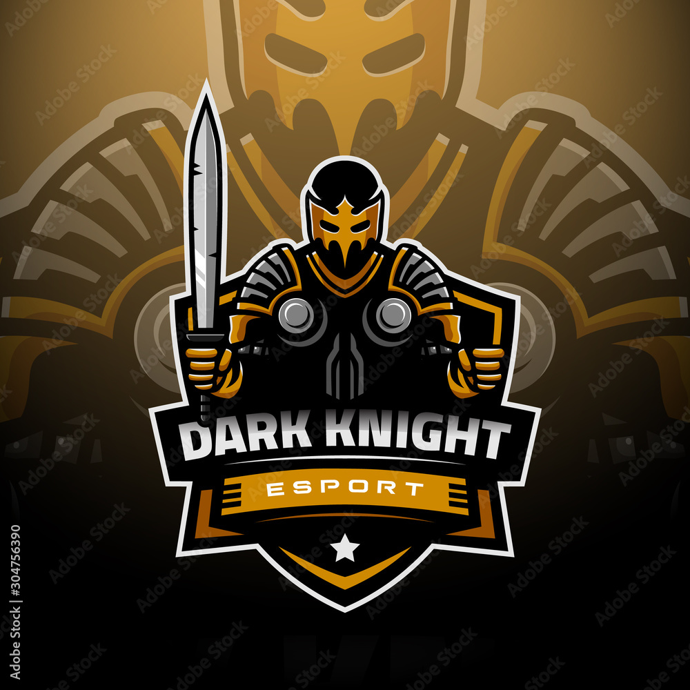 Fototapeta premium The dark knight logo esport