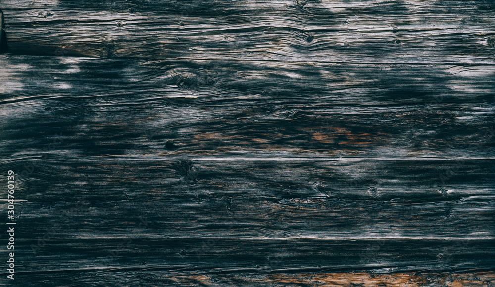 Fototapeta premium Dark wood texture background surface with old natural pattern.