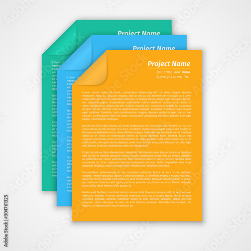 Modern design Layout, Project Management Brief / EPS10 Vector