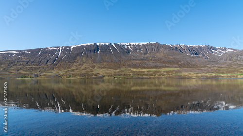 Lake Ljosavatn in North Iceland near Akureyri in summer day. photo