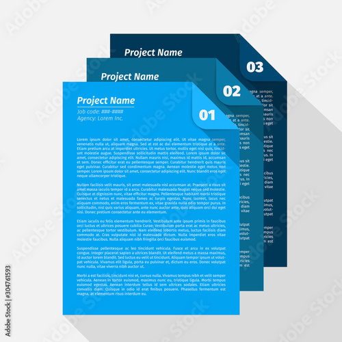 Modern design Layout, Project Management Brief / EPS10 Vector