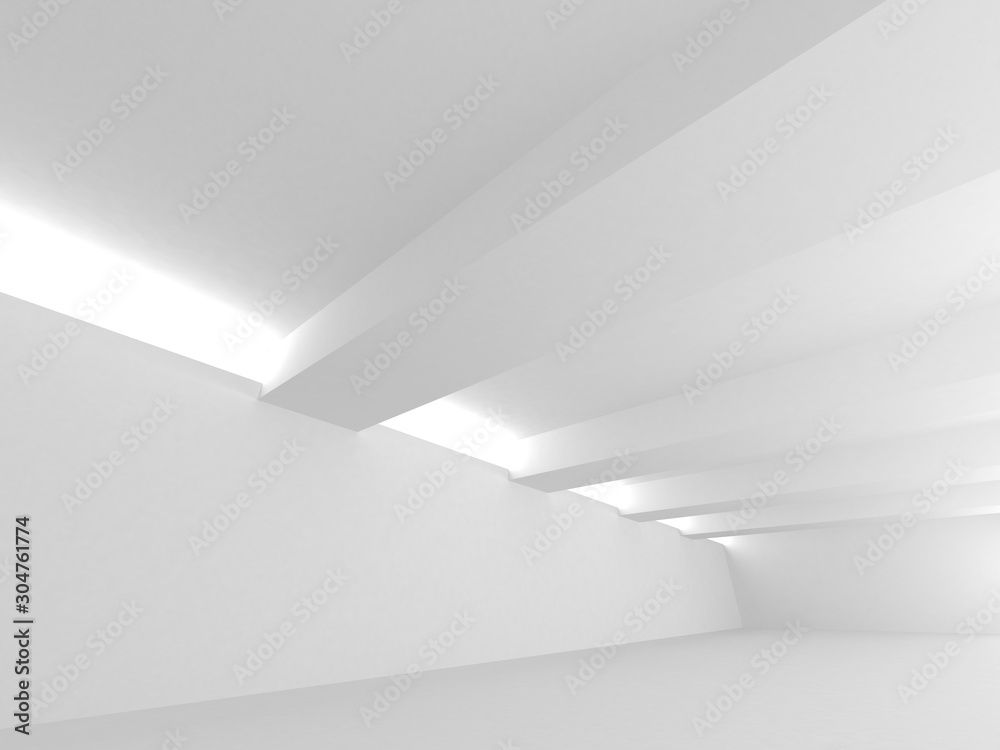 Futuristic White Architecture Design Background